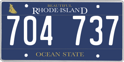 RI license plate 704737