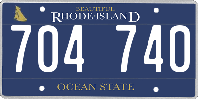 RI license plate 704740