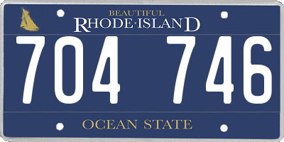 RI license plate 704746