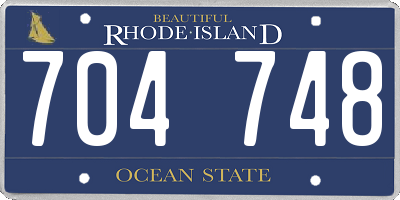 RI license plate 704748