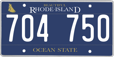 RI license plate 704750