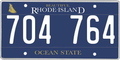 RI license plate 704764