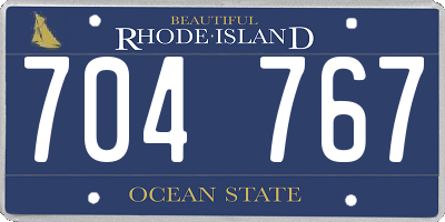 RI license plate 704767