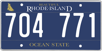 RI license plate 704771
