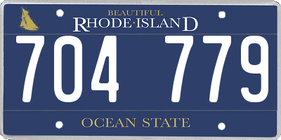 RI license plate 704779