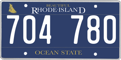 RI license plate 704780