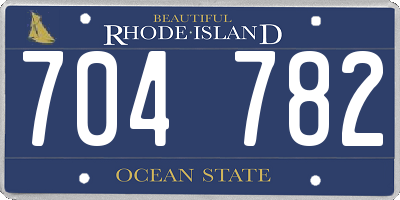 RI license plate 704782