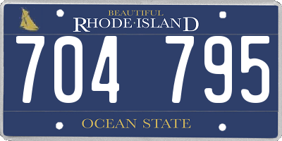 RI license plate 704795