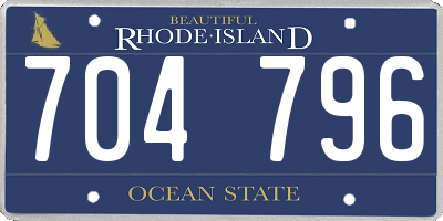 RI license plate 704796