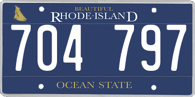RI license plate 704797