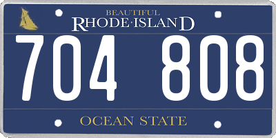 RI license plate 704808