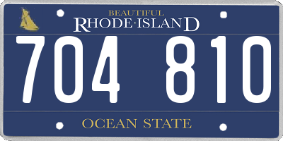 RI license plate 704810