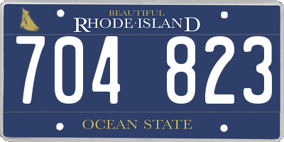 RI license plate 704823
