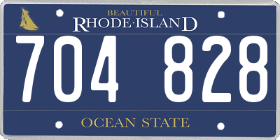 RI license plate 704828
