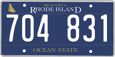 RI license plate 704831