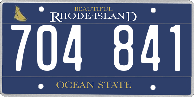 RI license plate 704841