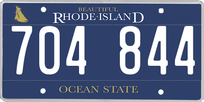 RI license plate 704844