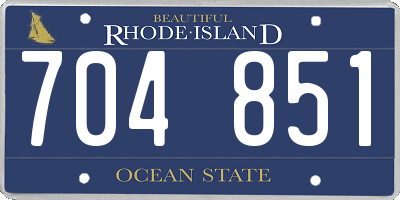RI license plate 704851