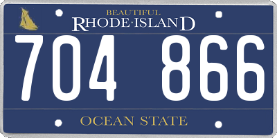 RI license plate 704866