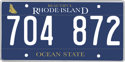 RI license plate 704872