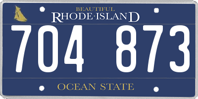 RI license plate 704873