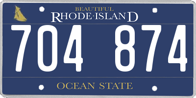 RI license plate 704874