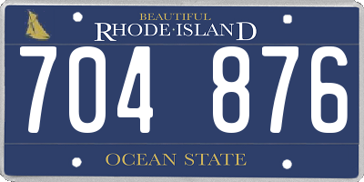 RI license plate 704876