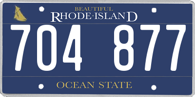 RI license plate 704877