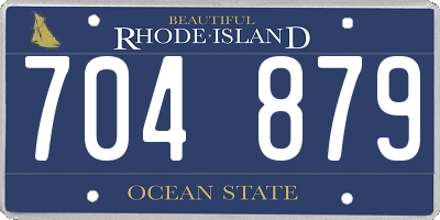RI license plate 704879
