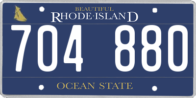 RI license plate 704880