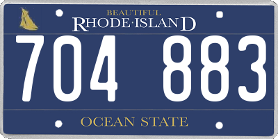 RI license plate 704883