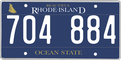 RI license plate 704884