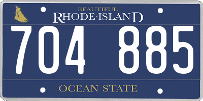 RI license plate 704885