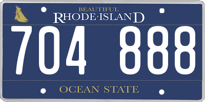RI license plate 704888