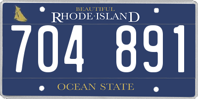 RI license plate 704891