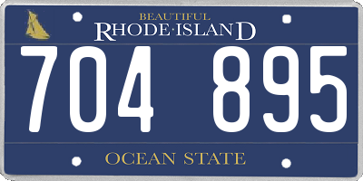 RI license plate 704895