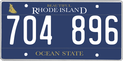 RI license plate 704896