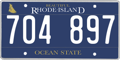 RI license plate 704897