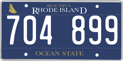RI license plate 704899
