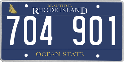 RI license plate 704901