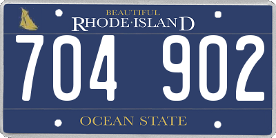 RI license plate 704902