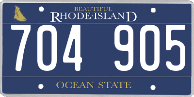 RI license plate 704905