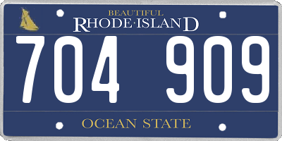 RI license plate 704909