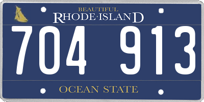 RI license plate 704913