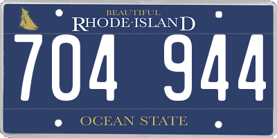 RI license plate 704944