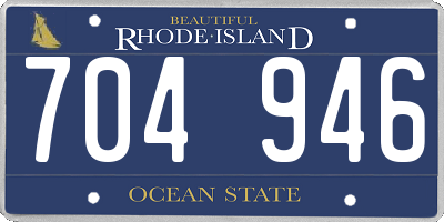 RI license plate 704946
