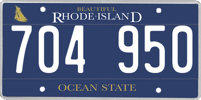 RI license plate 704950