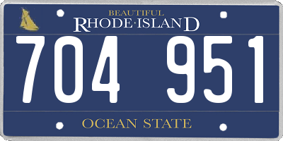 RI license plate 704951