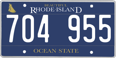 RI license plate 704955