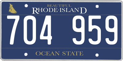 RI license plate 704959